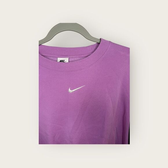 Nike Collection Fleece Oversized Crew Neck Sweatshirt in Purple Size Medium - Picture 6 of 8